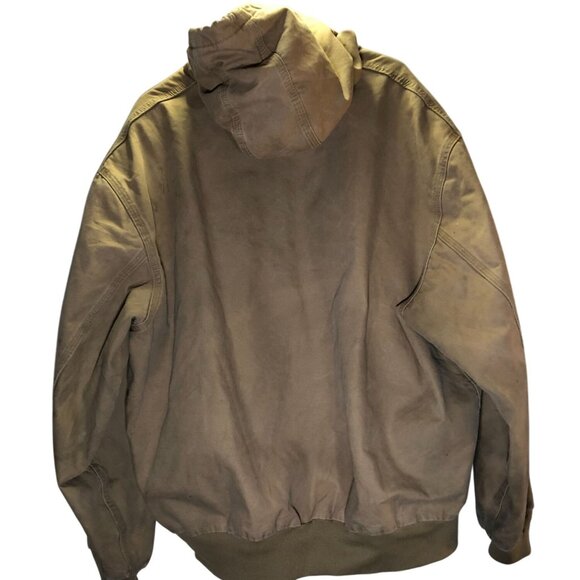 Carhartt Men's Hooded Canvas Work Jacket J280 2XL Quilted Flannel Lined, Canvas - Picture 2 of 16
